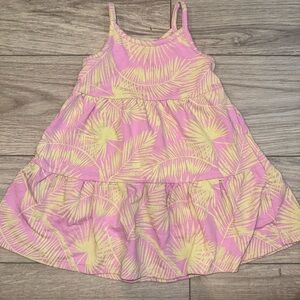GRAYSON MINI Pink and Yellow Palm Print Dress